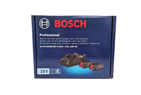 BOSCH 1600A01BA3 / Starterkit / 2x ProCORE18V 4.0Ah + GAL 18V-40