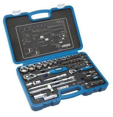 Narex Werkzeugsatz mit Kugel (443000905) / Sechskant 1|2" und 1|4" / 61 Werkzeuge / Kunststoffkoffer