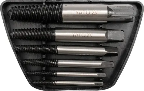 YATO Bohrer für gebrochene Schrauben SET 6-tlg