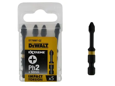 DeWalt DT7998T / Impact Torsion Extreme Bit-Set / Ph2x50mm / 5-teilig