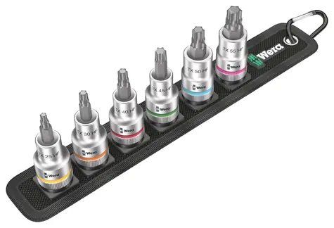 Wera Belt C 3 TORX HF / Zyklop TORX-Steckschlüsselsatz / mit Haltefunktion / Klemmteil 1|2"
