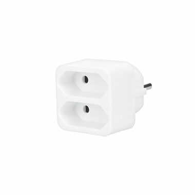 Solight Anschlussdose 2 Steckdosen weiß / 2x 2,5A