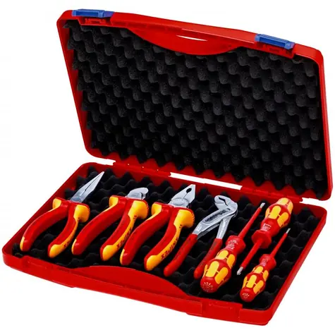 Knipex 00 21 15 Kompakter 7-teiliger Werkzeugkoffer