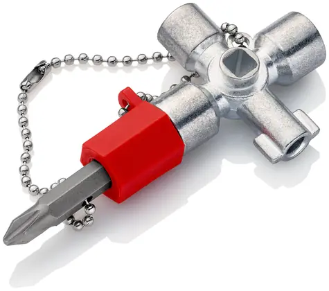 Knipex 00 11 02 Verteilerschrankschlüssel für gängige Schränke und Schließanlagen