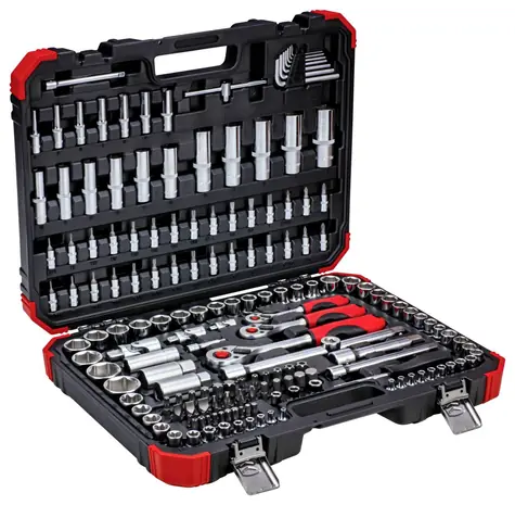 Gedore RED R45603172 - Steckschlüsselsatz / 1|2" + 1|4" + 3|8" / Chrom-Vanadium-Stahl / 172-tlg
