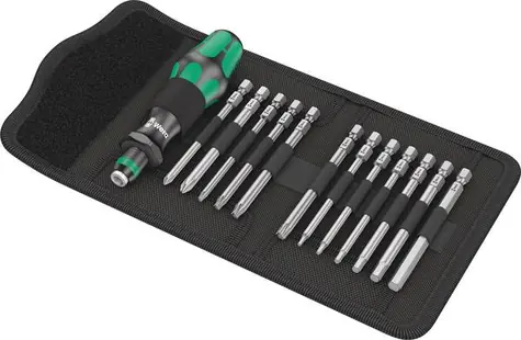 Wera Bicycle Set 2 / Kompaktes 13-teiliges Schraubendreher-Set für Fahrräder