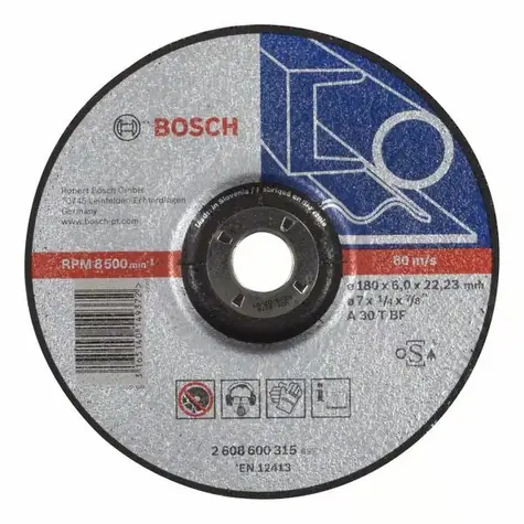 BOSCH Expert für Metall 2608600315 / Profilierte Schruppscheibe / 180 x 22,23 mm / Dicke: 6,0 mm