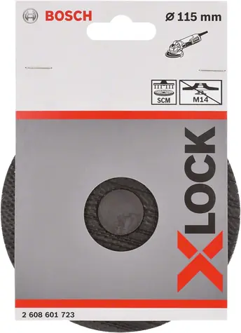 BOSCH 2608601723 / Trägerplatte SCM System X-LOCK mit Zentralnagel / 115 mm