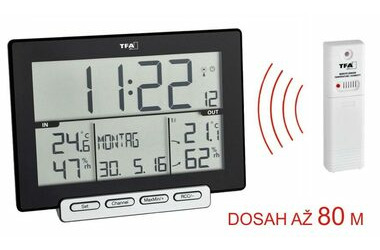 TFA 30.3058.01 - TRINITY Thermometer und Hygrometer mit kabellosem Sensor  