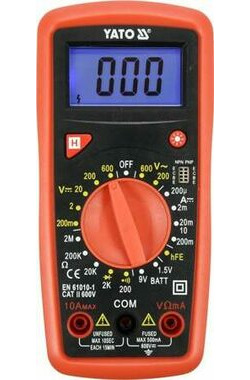 YATO YT-73081 / Digitalmultimeter / AC 0-600V / DC 0-600V / DC 0-10A 