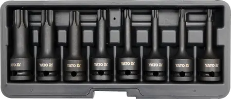 YATO YT-1065 / Satz Stoßbits 8 Stück / T30-T80 Torx / CrMo
