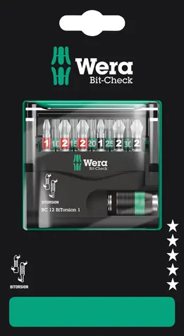 Wera Bit-Check 12 BiTorsion 1 SB / 12 Teile