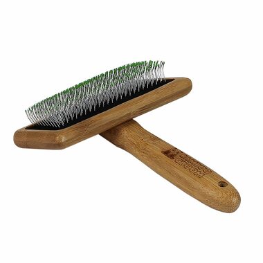 BAMBOO GROOM Großer feiner Pinsel mit Edelstahlspitzen / Finisher