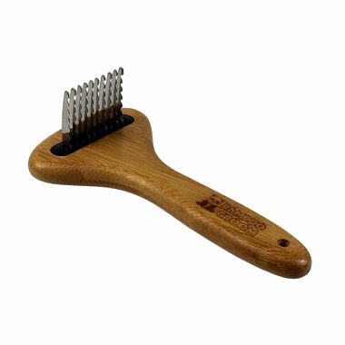 BAMBOO GROOM Kleiner Kamm mit Edelstahlklingen