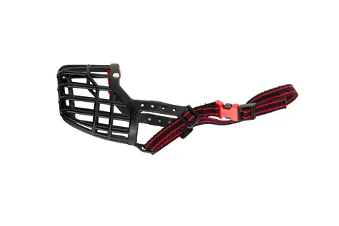 Karlie Maulkorb aus Kunststoff, schwarz, L: 23 cm, B: 27-45 cm