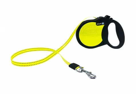 Alcott Visibility Leash neongelb-schwarz - Größe S