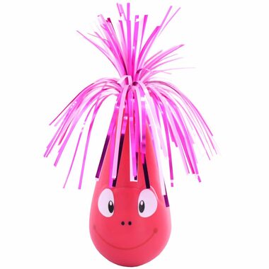 Flamingo Crazy Frog rosa Interaktives Schaukelspielzeug für Katzen 6,5 x 20 cm