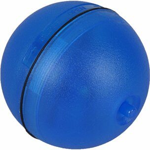 Flamingo Interaktives Spielzeug für Katzen, Kugel mit LED, blau, Durchmesser 6 cm