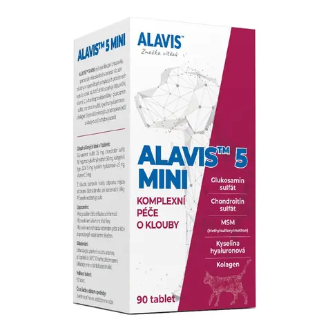 ALAVIS 5 MINI 90 Tabletten / Komplexe Gelenknahrung für Hunde und Katzen kleiner Rassen.
