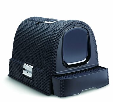Curver Tiertoilette dunkelgrau / 51cm x 38,5cm x 40cm