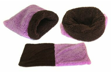 Marysa DE LUXE Bett 3 in 1 für Welpen & Kätzchen lila-dunkelbraun