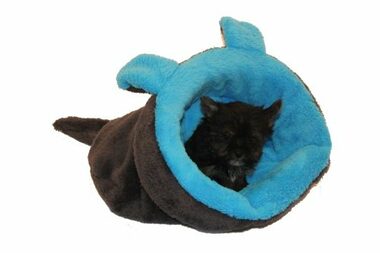Marysa MYŠÁK Bett 2 in 1 für Welpen & Kätzchen blau-schwarz
