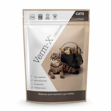 VERM-X Natürliches Granulat gegen Darmparasiten für Katzen 120 g