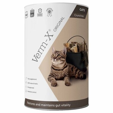 VERM-X Natürliches Granulat gegen Darmparasiten für Katzen 60 g