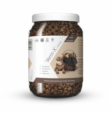 VERM-X Natürliches Granulat gegen Darmparasiten für Katzen 650 g