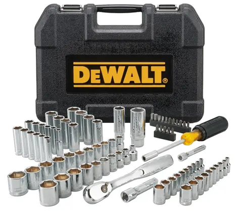 DeWalt DWMT81531 - 84-teiliges 1/4-Zoll- und 3/8-Zoll-Steckschlüsselset und Ratschenzubehör 