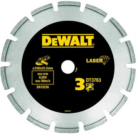 DeWalt DT3763 / Diamanttrennscheibe / Durchmesser 230 x 22,2 mm