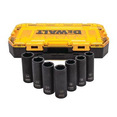 DeWalt DWMT74737 Set mit 7 verlängerten Schlagschraubern 1/2" / 17-24 mm