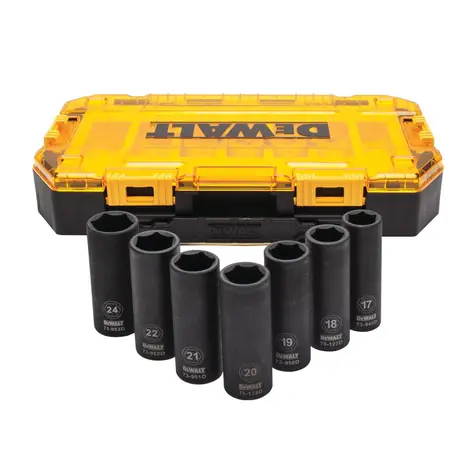 DeWalt DWMT74737 Set mit 7 verlängerten Schlagschraubern 1/2" / 17-24 mm