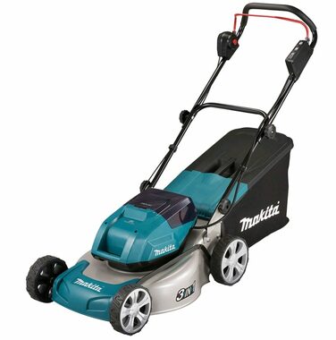 Makita DLM463Z / Akku-Rasenmäher / 2x 18V / 3300 U/min / bis zu 800 m2 / Breite 46 cm / Korb 60 l / Ohne Akku