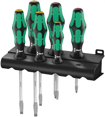 Wera 334 SK/6 Kraftform PLUS Lasertip Schraubendreher-Set + Ständer / 6-tlg