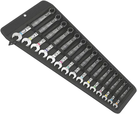 Wera 6003 Joker 15 Set 1 / Satz offene Steckschlüssel / 15-tlg