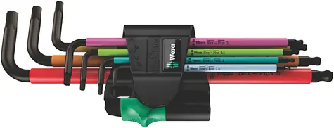 Wera 950/7 Hex- PLUS Multicolour Magnet 1 Steckschlüsselsatz / metrisch / BlackLaser / 7-tlg