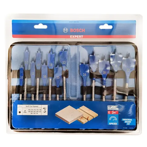 BOSCH 2608900336 / Holzfräser-Set / 10-32 mm / 152 mm / Sechskant / 13-tlg