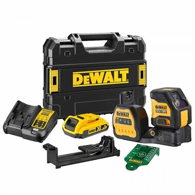 DeWalt DCE088D1G18 / Nivelliergerät / Reichweite 50 m / Genauigkeit: 3 mm / Zubehör