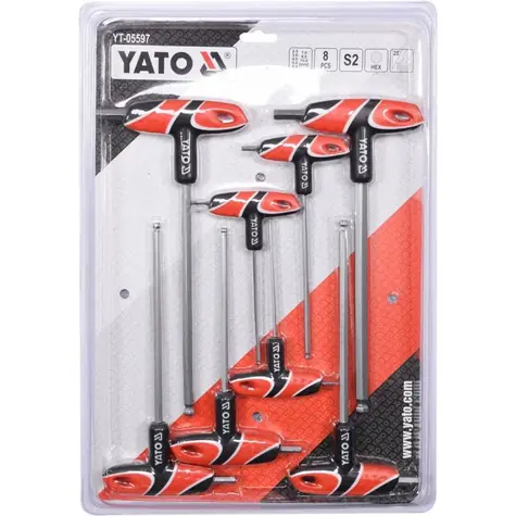 YATO YT-05597 / Schraubendreher-Satz T-Sechskant Kugel 2,5 - 10 mm 8-tlg 