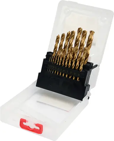 YATO YT-44675 / HSS-TiN-Eisenbohrer-Set 19-teilig / 1-10 mm