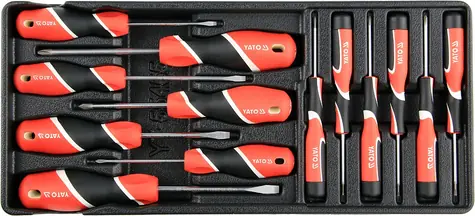 YATO YT-55455 / Schubladeneinsatz - Schraubendreher-Set / 13-tlg