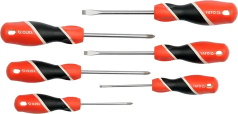 YATO YT-25965 / Schraubendreher-Set 6-teilig / - 3-6 mm / + PH0-PH2