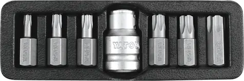 YATO YT-0416 / Bit-Set 7-teilig TORX mit Loch