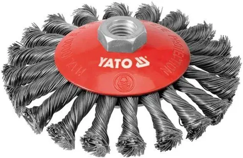 YATO YT-4764 / Seitendrahtbürste M14 x 125 mm / Inox