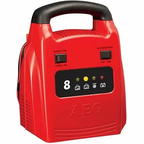 AEG Mikroprozessorgesteuertes Autobatterie-Ladegerät Pb/Gel 12V 8A - Vollautomatisch / 5 Ladephasen