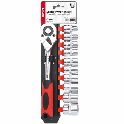 AMiO Gola Ratschen- und Muttern-Set 1/2 Zoll 10-24 mm - 11-teiliges Set