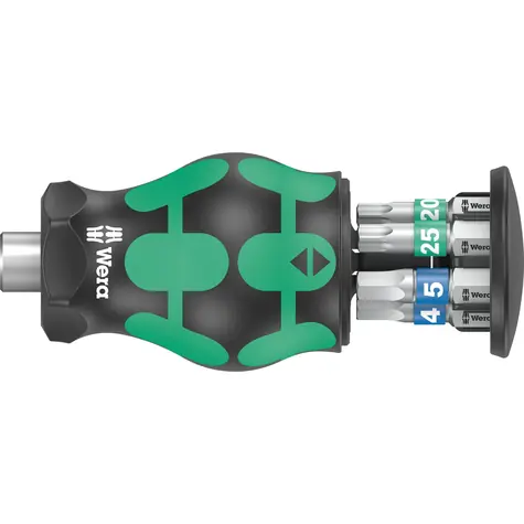 Wera Kraftform Kompakt Stubby Magazine 3 / Schraubendreher mit Bithalter / 7 Bits