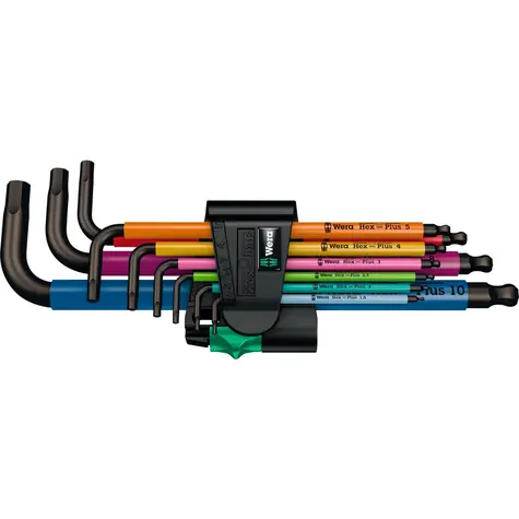 Wera 950/9 Hex PLUS Multicolour 1 / Inbusschlüsselsatz / 9-teilig