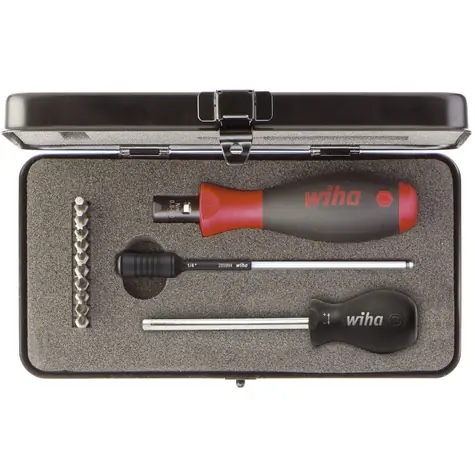 Wiha 26893 Drehmomentschraubendreher-Set TorqueVario-S / 0,8-5,0 Nm / 14-teilig